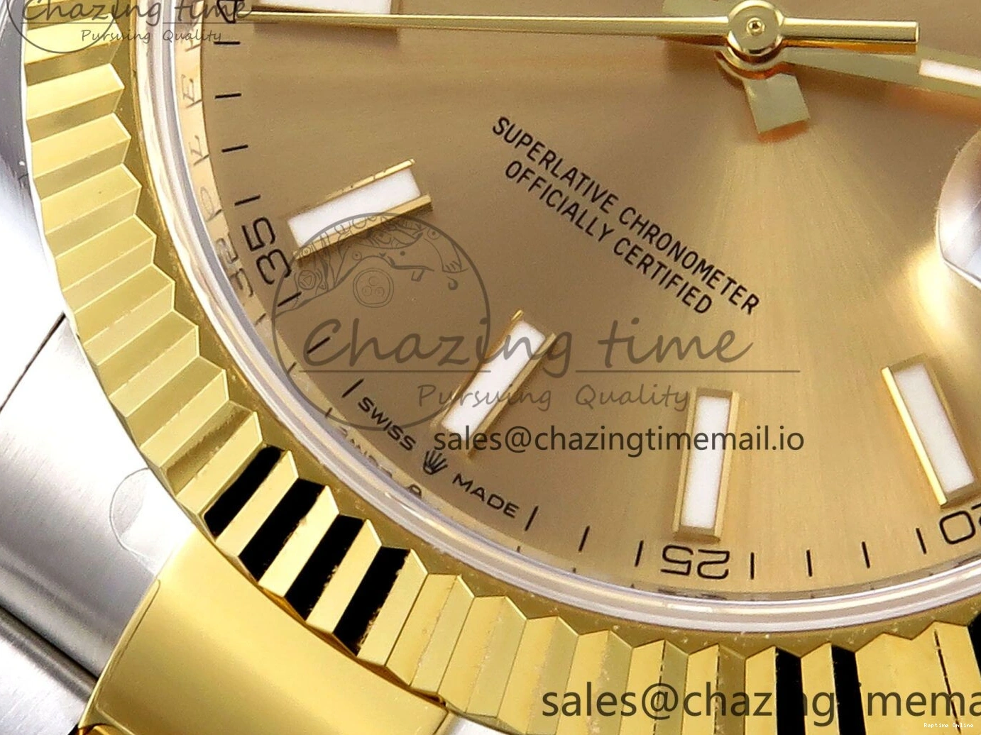 0110 Breathable DateJust 41 SS YG ARF 1:1 Best Edition 904L Steel YG Stick Dial on Oyster Bracelet SH 1260